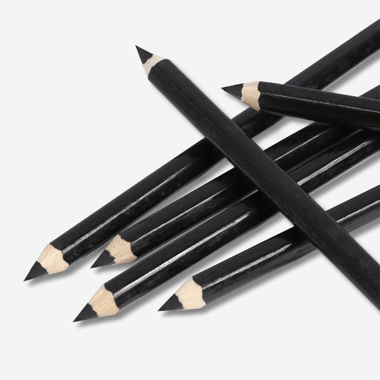 6-Piece black charcoal pencil set for sketching