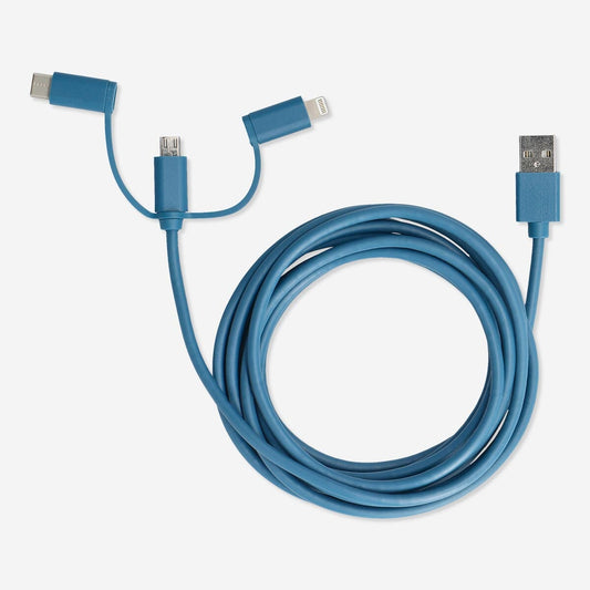 Ladekabel. Für USB-C, Micro USB und lightning