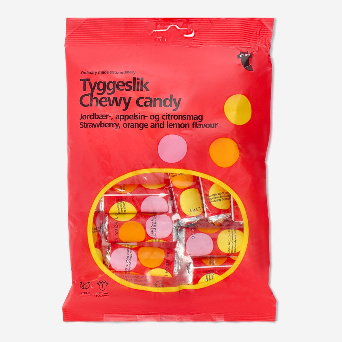 Chewing candy. Strawberry, orange and lemon flavours Food Flying Tiger Copenhagen 