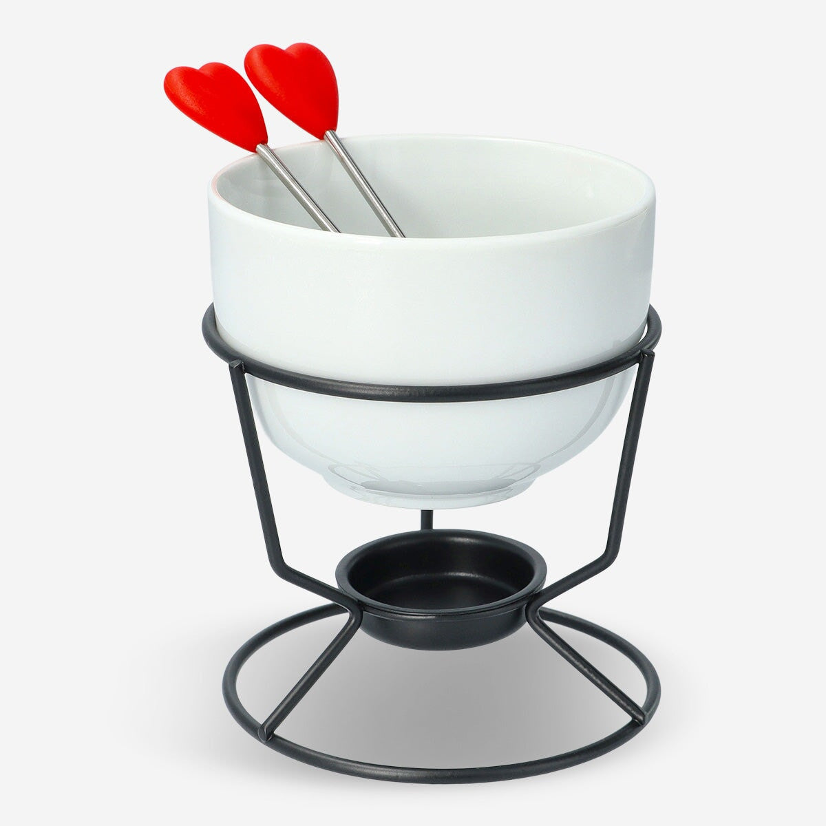 Chocolate fondue set. With 2 forks Flying Tiger Copenhagen