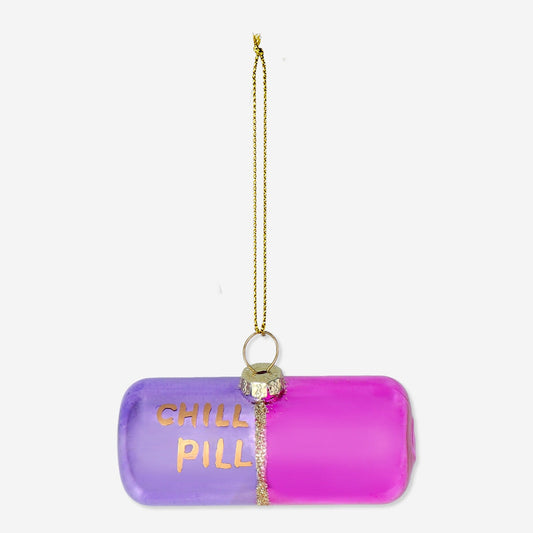 Christmas bauble. Chill pill