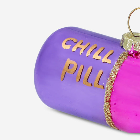 Christmas bauble. Chill pill