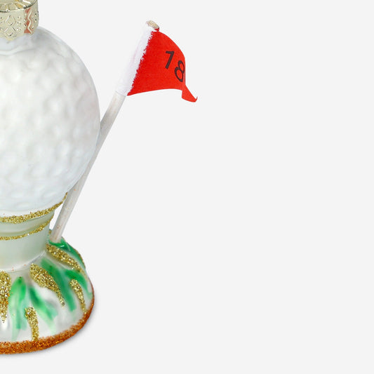 Christmas bauble. Golf ball
