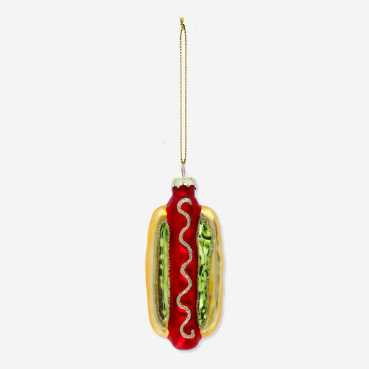 Christmas bauble. Hotdog