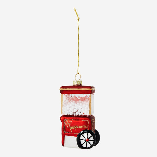 Christmas bauble. Popcorn machine