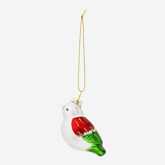 Christmas bauble. Red bird