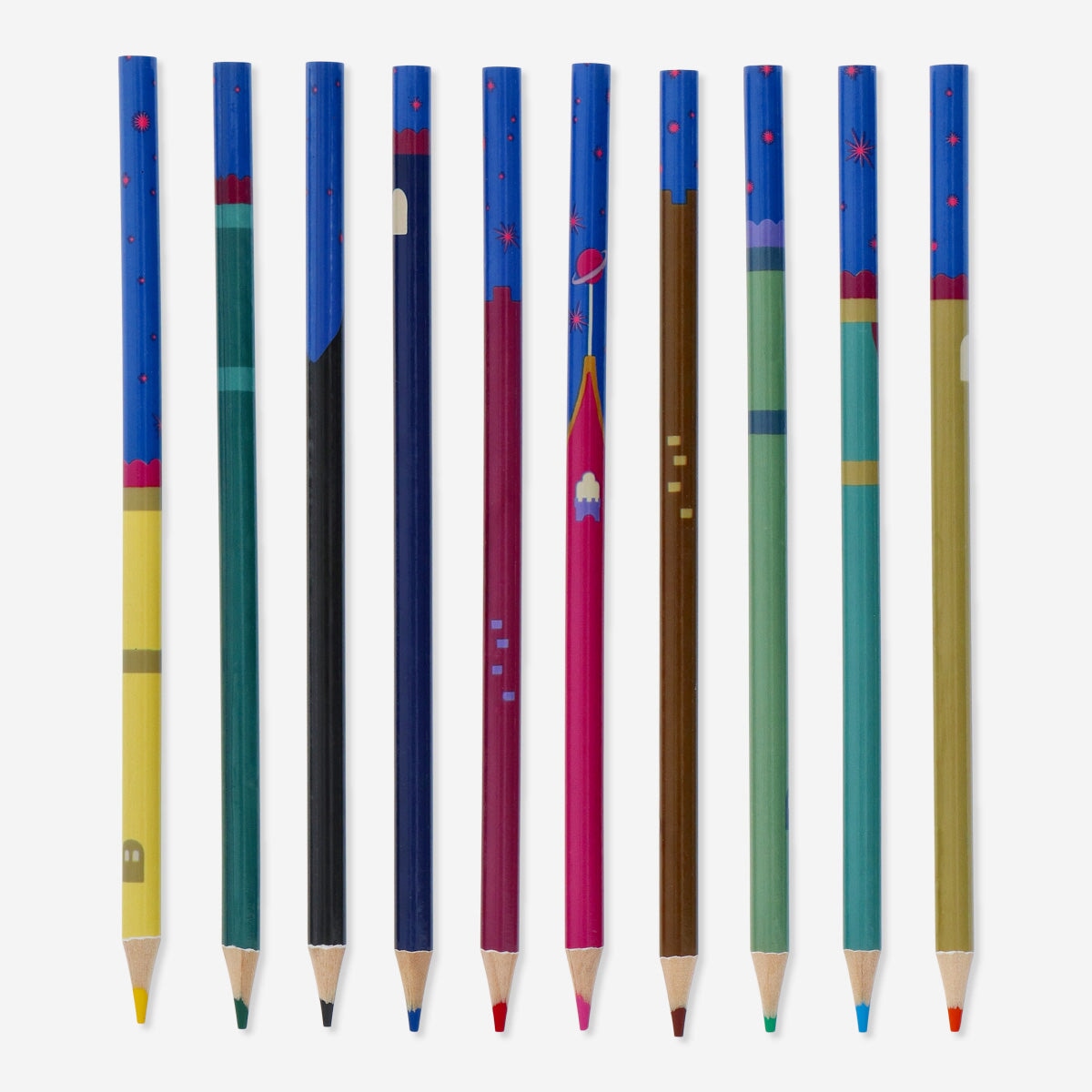 Coloured pencils. 10 pcs Office Flying Tiger Copenhagen 