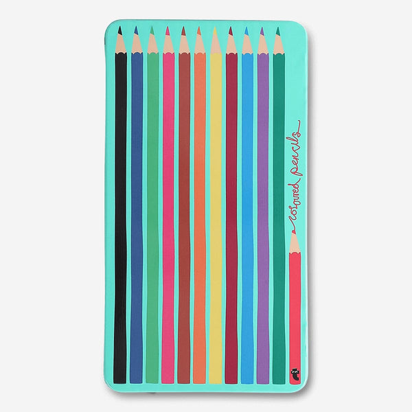 Exotic Colors Colored Pencil Set for Fans of Tiger King | Set of 12 Tiger King-Inspired Parody Pencils | Each Color Pencil Is Foil-Stamped with Clever