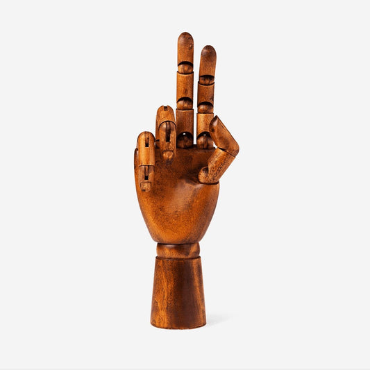 Wooden manikin hand