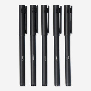 Drawing pens. 5 pcs Office Flying Tiger Copenhagen 