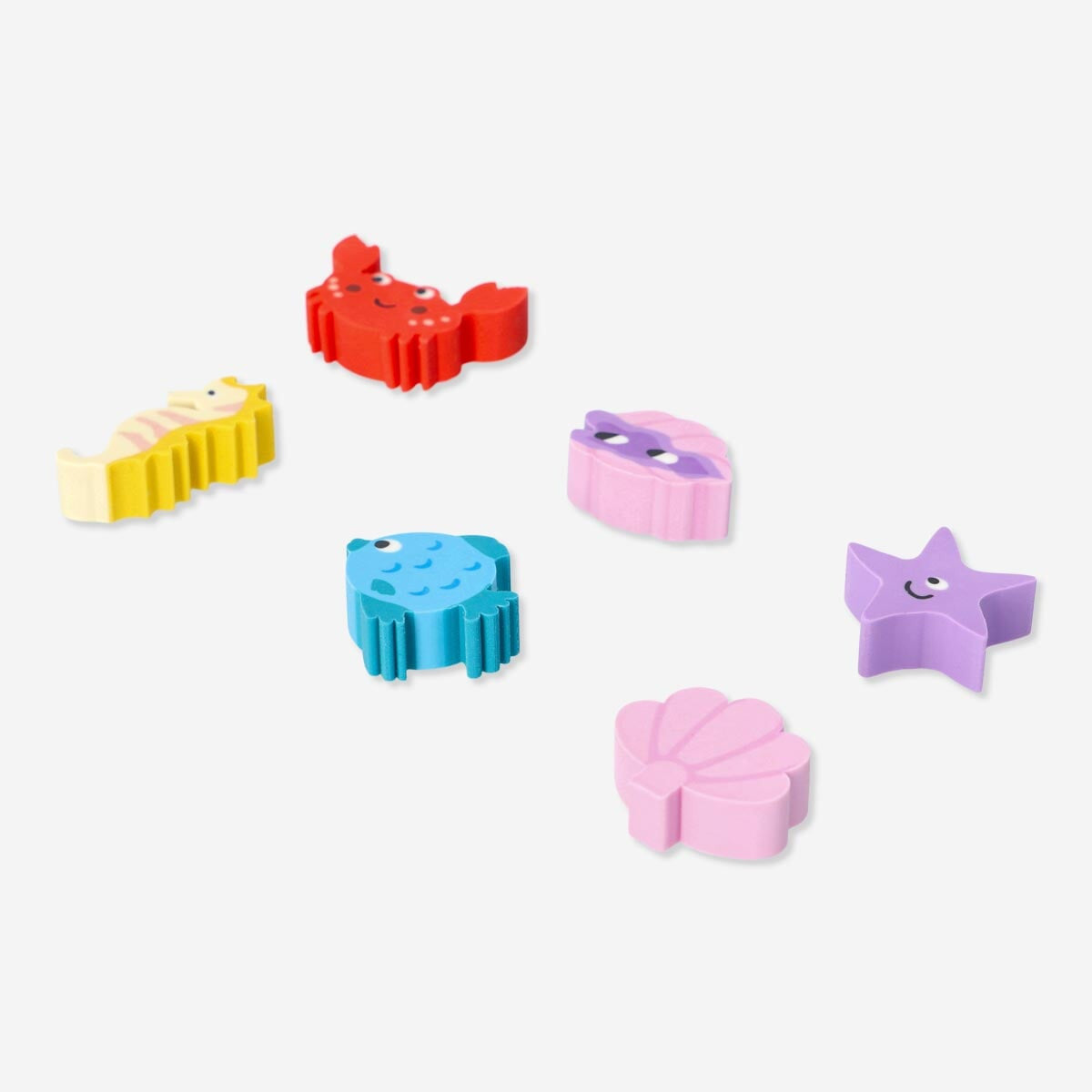 Erasers. 6 pcs Office Flying Tiger Copenhagen 