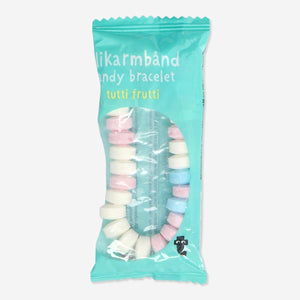 Colorful candy bracelet from Flying Tiger Copenhagen featuring sweet, chewy candies on a flexible band for fun snacking.