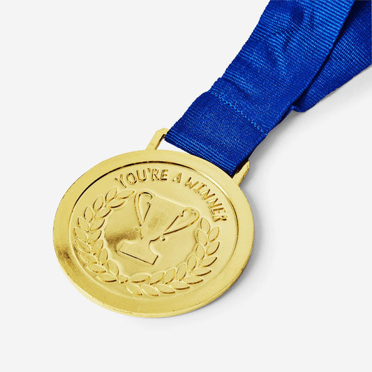 Medalla de Oro con Cinta Azul