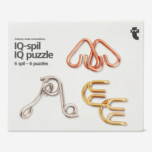 Metal IQ puzzles - 6 pcs