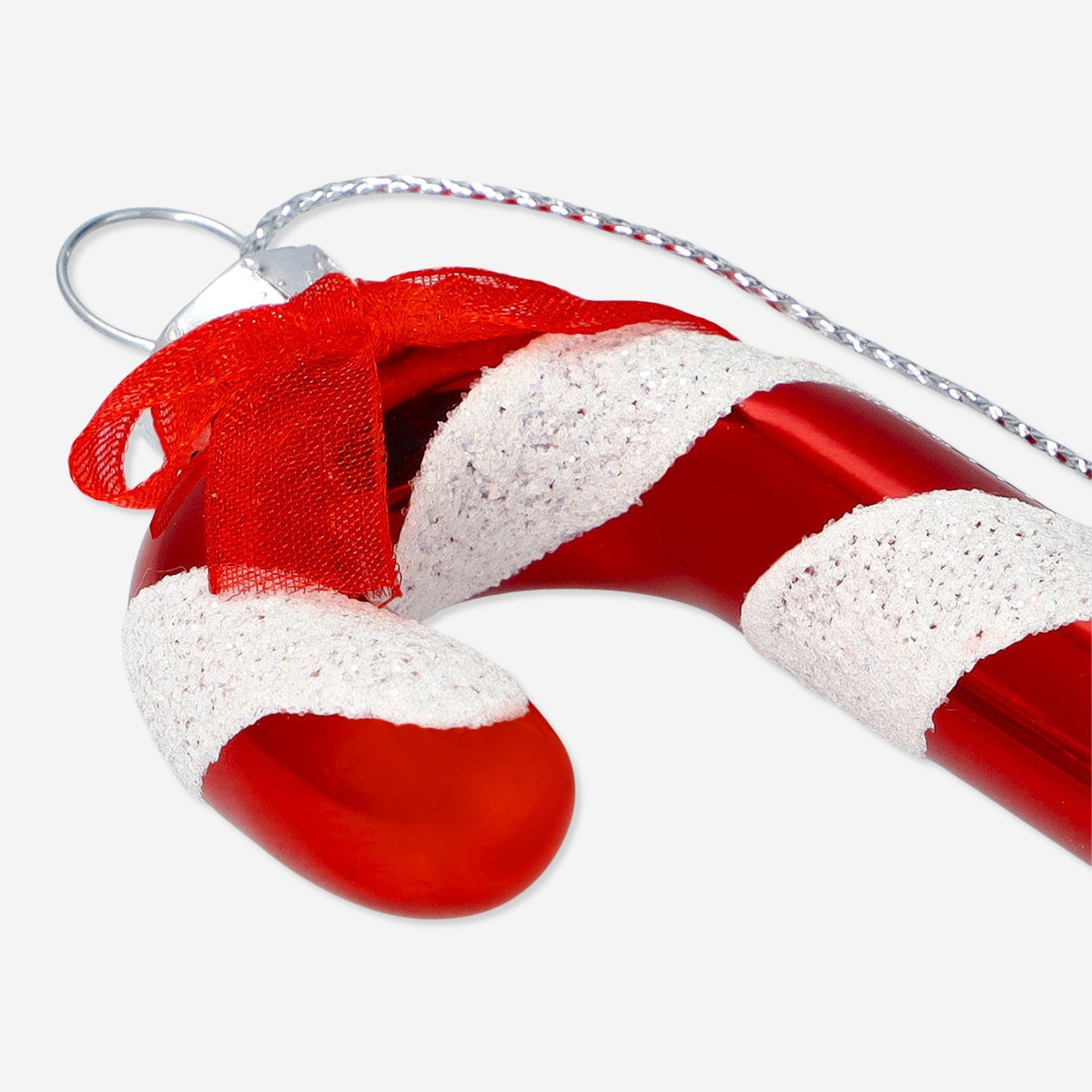 Flying Tiger Copenhagen Christmas bauble featuring a festive candy cane design for holiday home decor.