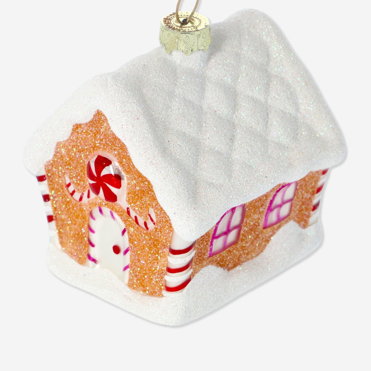 Christmas gingerbread house ornament bauble from Flying Tiger Copenhagen, decorated with festive holiday details.
