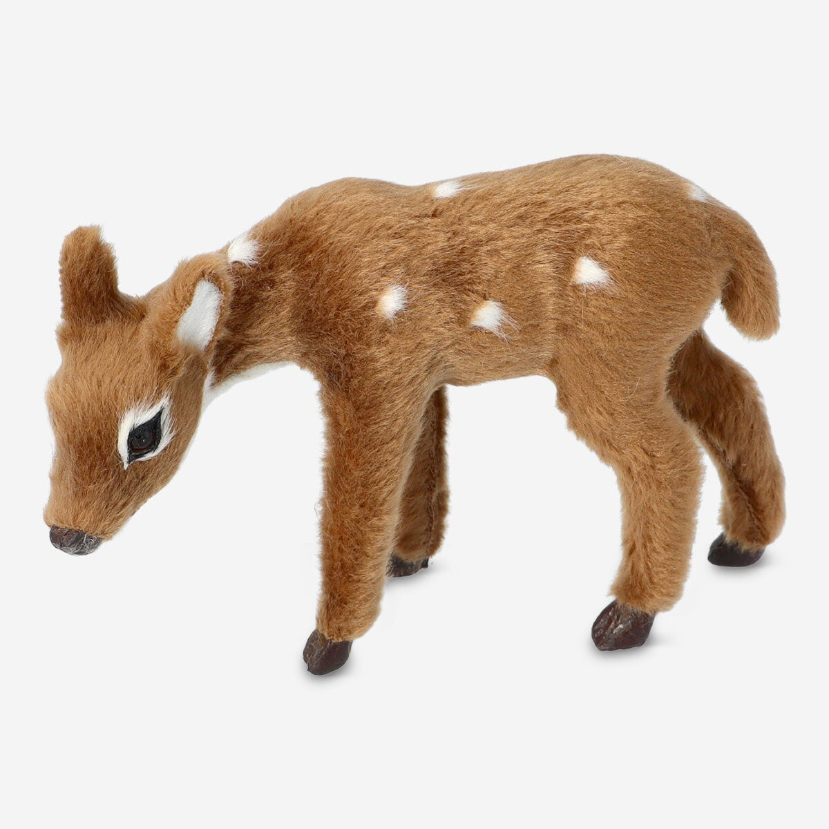 Small decorative roe deer figurine from Flying Tiger Copenhagen, ideal for home decor, with a detailed natural appearance.