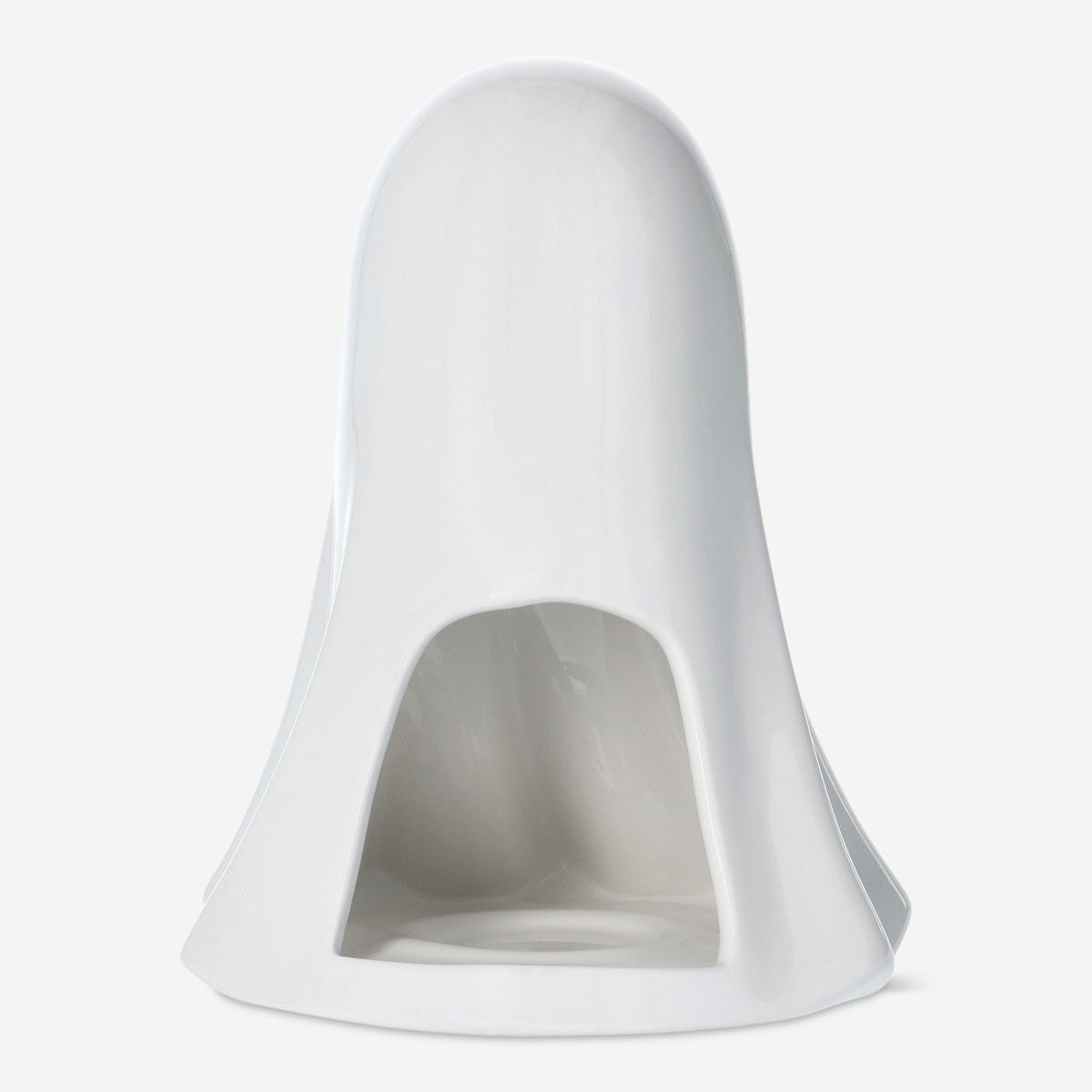Large ghost-shaped candle holder from Flying Tiger Copenhagen, made of ceramic with a spooky ghost design, perfect for home decor.