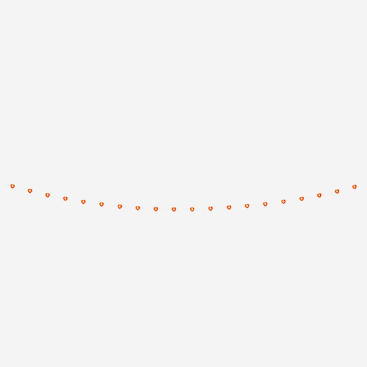 Heart string lights with clips. 230 cm