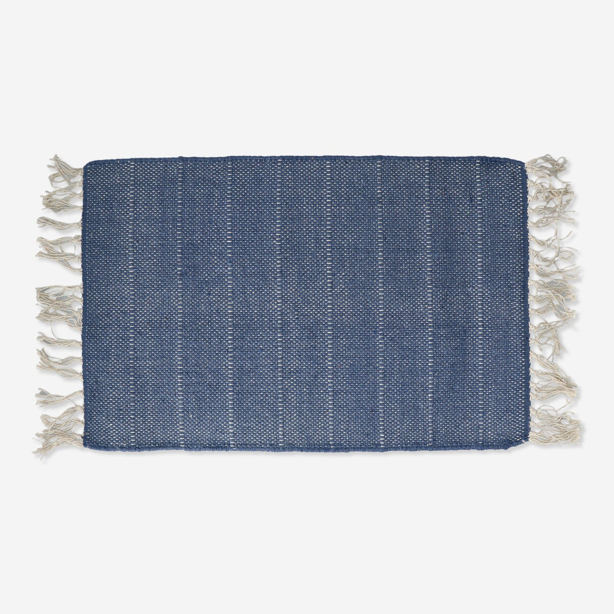 Dark Blue Cotton Rug 40x60cm | Stylish Home Decor | Flying Tiger Copenhagen