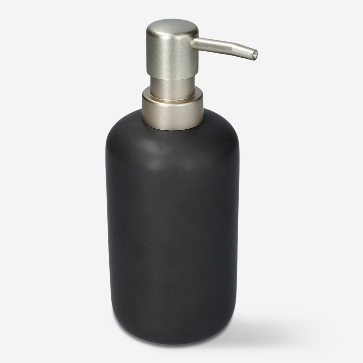 Flying Tiger Copenhagen home soap dispenser with sleek white design and pump for liquid soap or sanitizer.