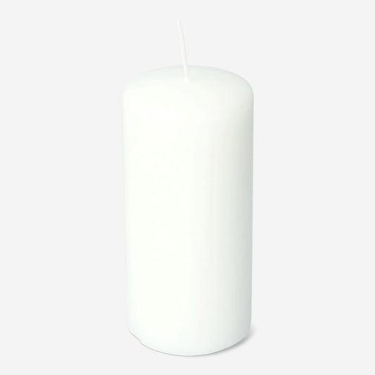 White Pillar Candle - 14 cm