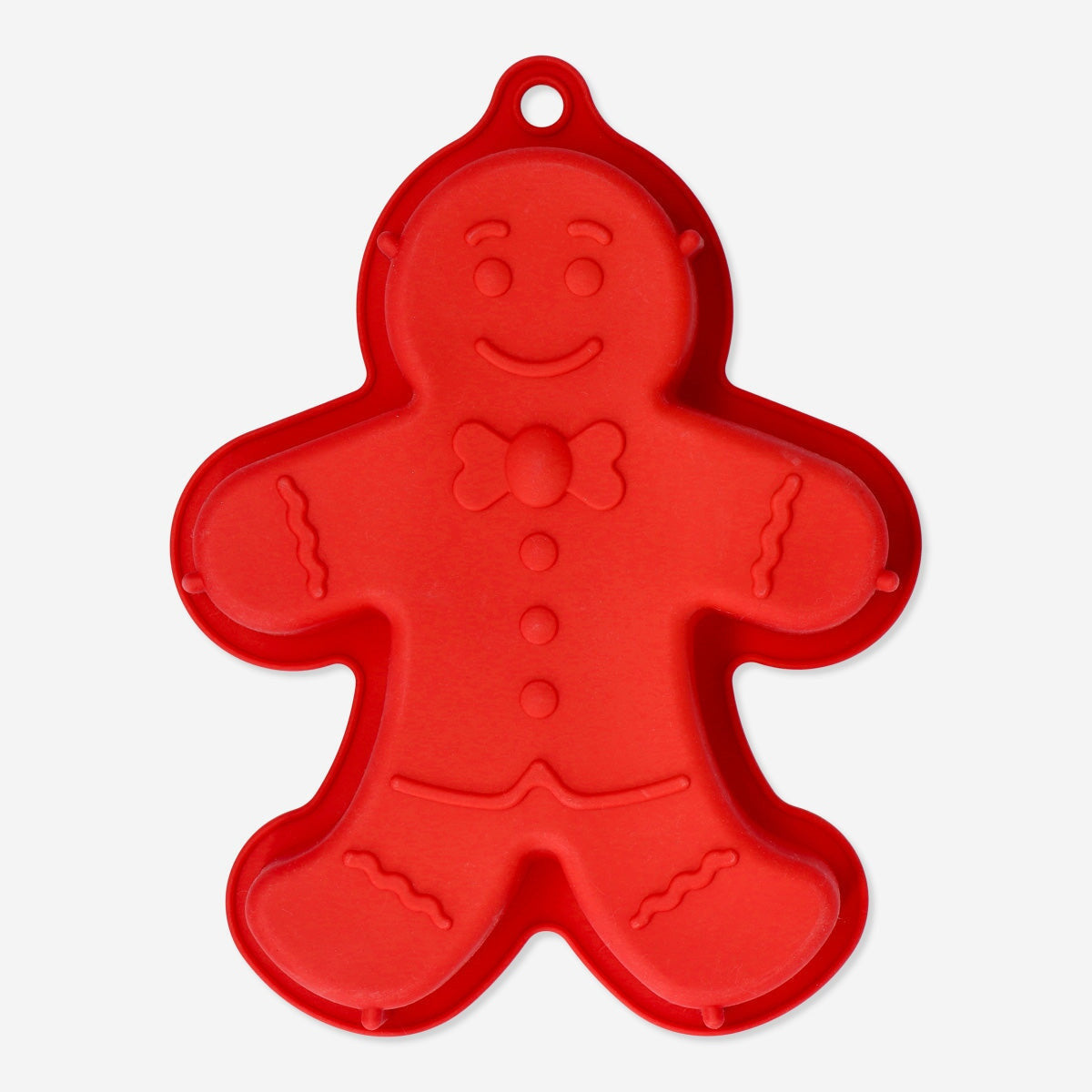 Gingerbread person-shaped baking mold from Flying Tiger Copenhagen for festive cookie making in the kitchen.