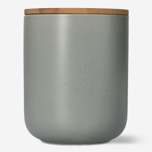 Grey stoneware storage jar - 13 cm