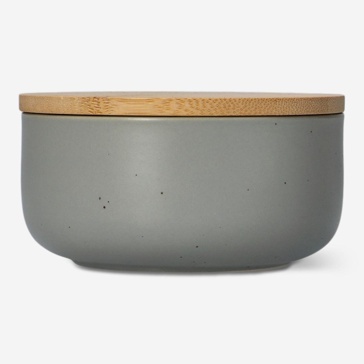 Grey stoneware storage jar from Flying Tiger Copenhagen, 5 cm kitchen container with a simple, sturdy design.