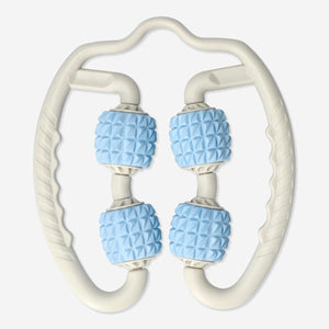 Blue and beige leg massager from Flying Tiger Copenhagen, designed for relaxing leisure use and soothing leg muscles.