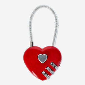 Flying Tiger Copenhagen leisure luggage padlock with key, black metal lock for secure travel luggage.