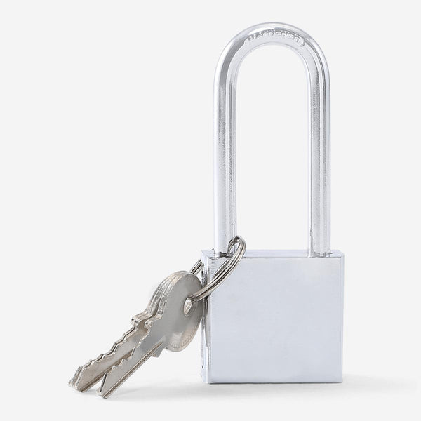 Padlock with Keys 8 cm – Secure Silver Metal Lock for Everyday Use