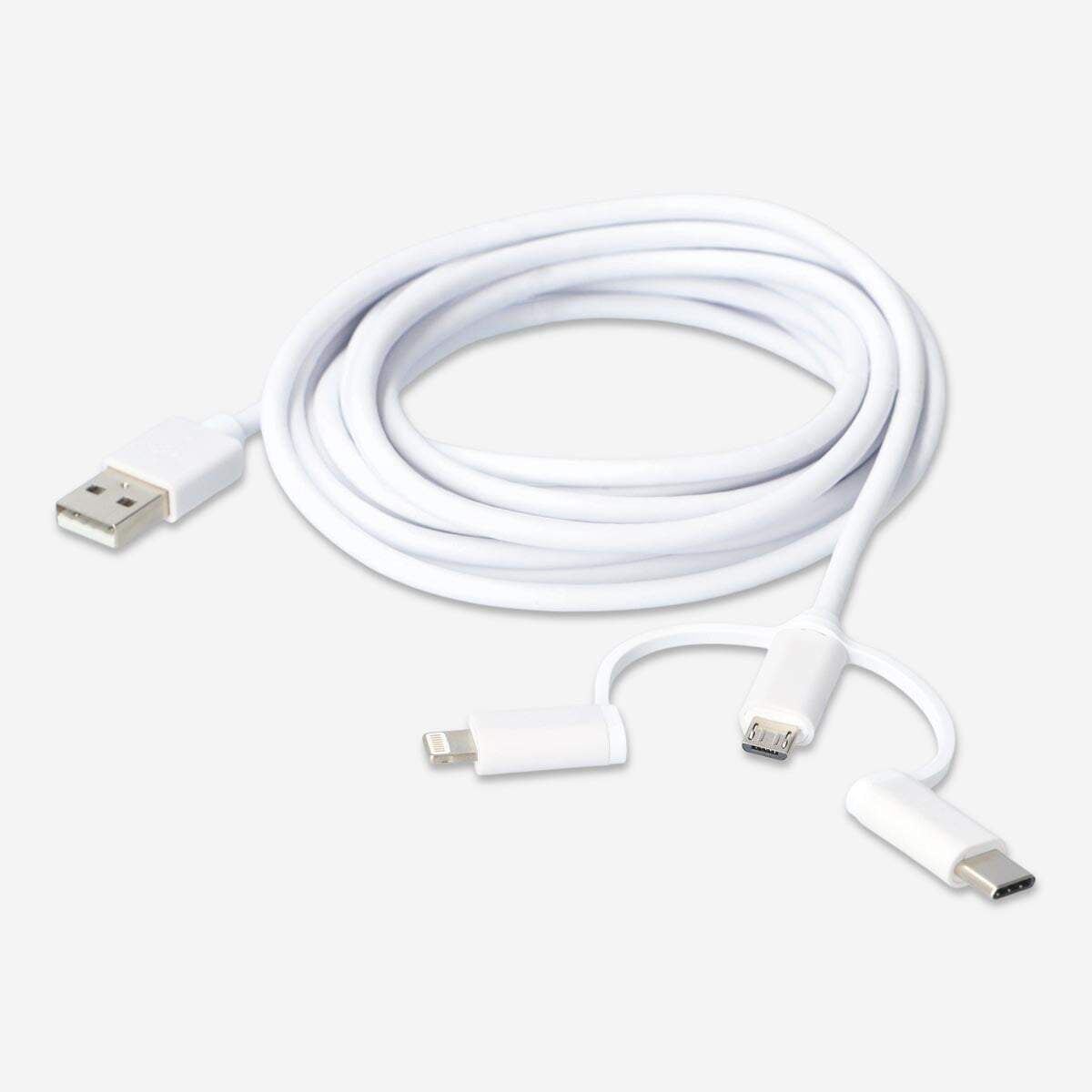 Charging cable. For USB-C, Micro USB and lightning Media Flying Tiger Copenhagen 