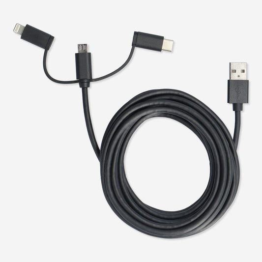 Cavo di ricarica. Per USB-C, Micro USB e lightning