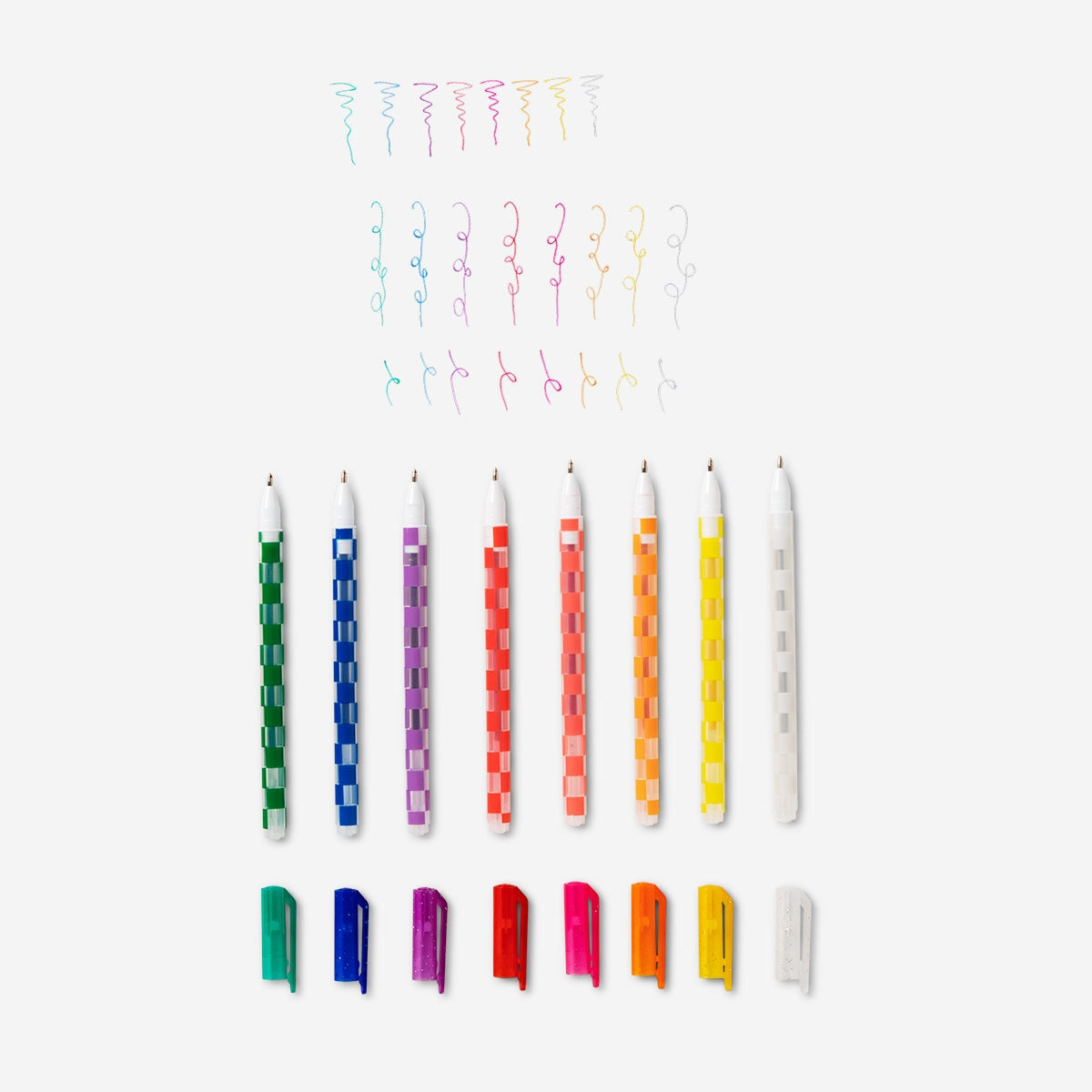 Glitter gel pens. 8 pcs Office Flying Tiger Copenhagen 