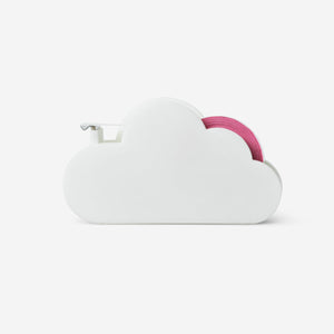 Flying Tiger Copenhagen office tape dispenser, white plastic with a compact design, ideal for desk and office use.
