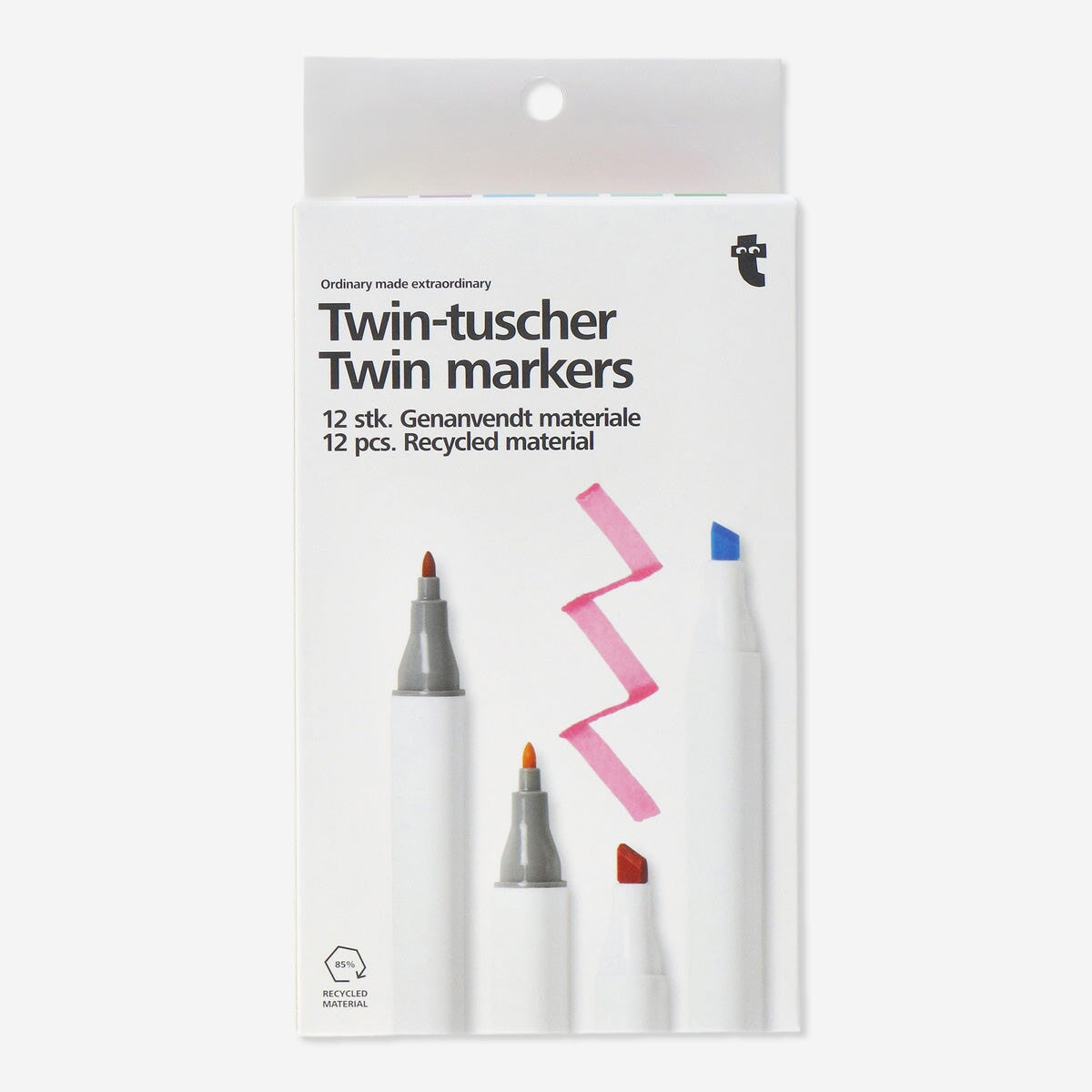 Twin markers. 12 pcs Office Flying Tiger Copenhagen 