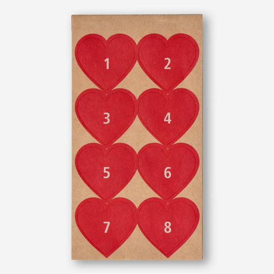 Klistermærker til adventsgaver - 1 til 24