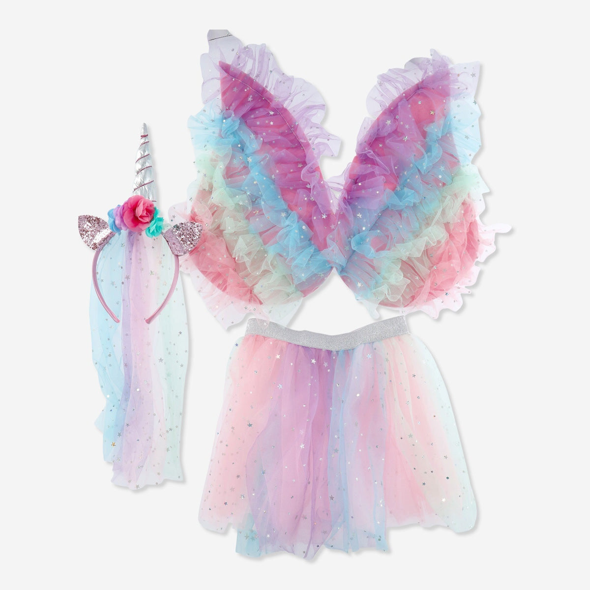 Children's party costume for ages 4-8 by Flying Tiger Copenhagen, featuring a colorful and playful design for kids' dress-up fun.