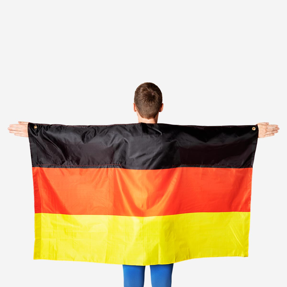 Germany flag cape for party, colorful fabric cape with German flag design, perfect for celebrations, by Flying Tiger Copenhagen.