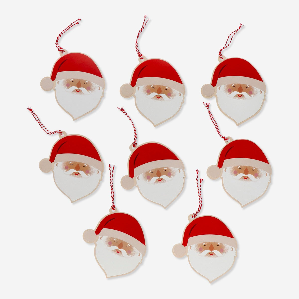 Set of 8 colorful party gift tags from Flying Tiger Copenhagen featuring fun designs for gift wrapping and celebrations.