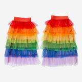 Colorful Flying Tiger Copenhagen party leg warmers with fun patterns, perfect for festive occasions and costumes.