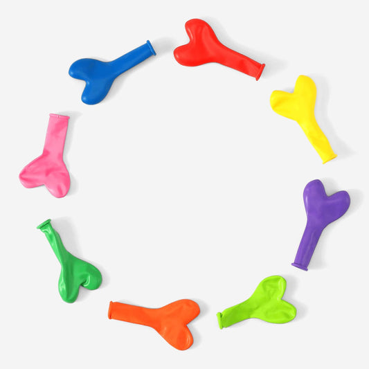 Flerfarvede hjerteballoner - 20 stk.