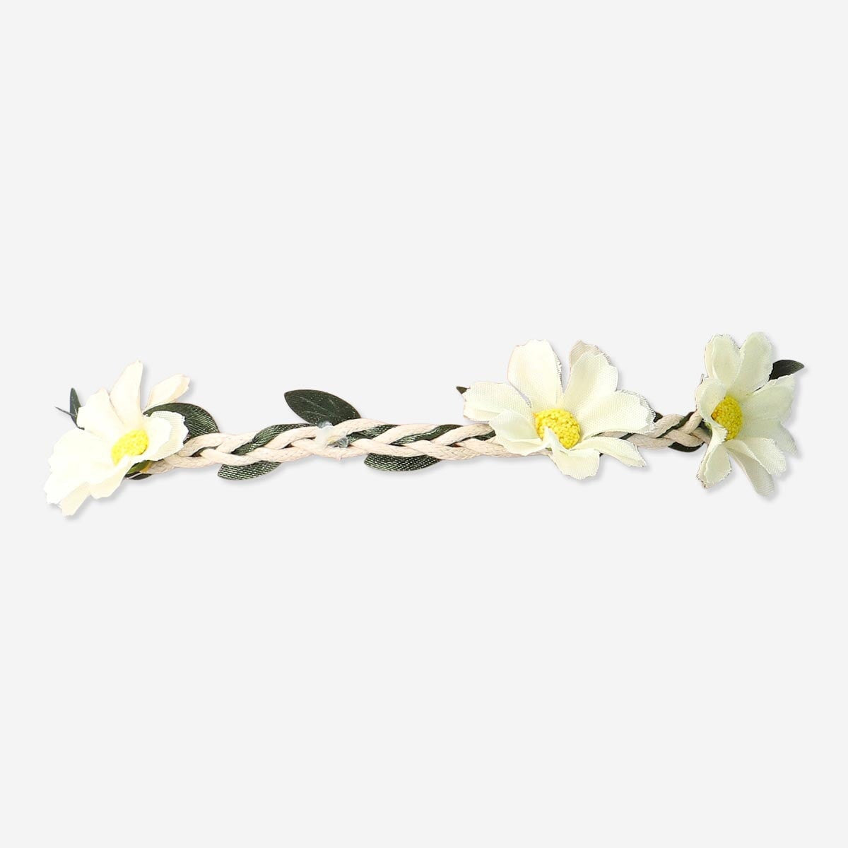 Flower hairband from Flying Tiger Copenhagen with colorful fabric flowers, perfect for personal care and accessories.