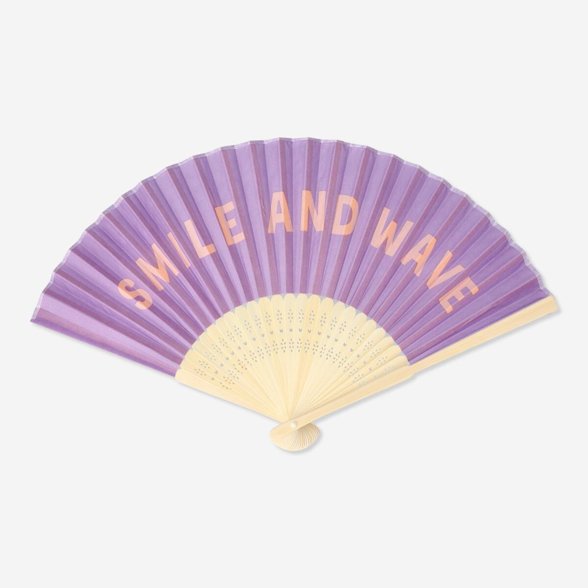 Foldable textile fan by Flying Tiger Copenhagen, lightweight and portable with a colorful design, ideal for staying cool on the go.
