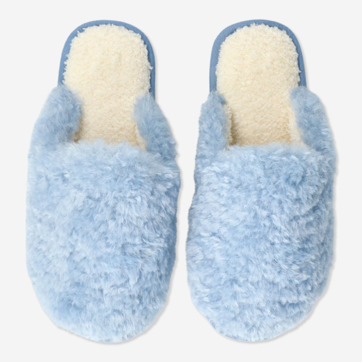 Flying Tiger Copenhagen textile slippers in size 38-39, soft and cozy footwear with a comfortable fit and casual style.