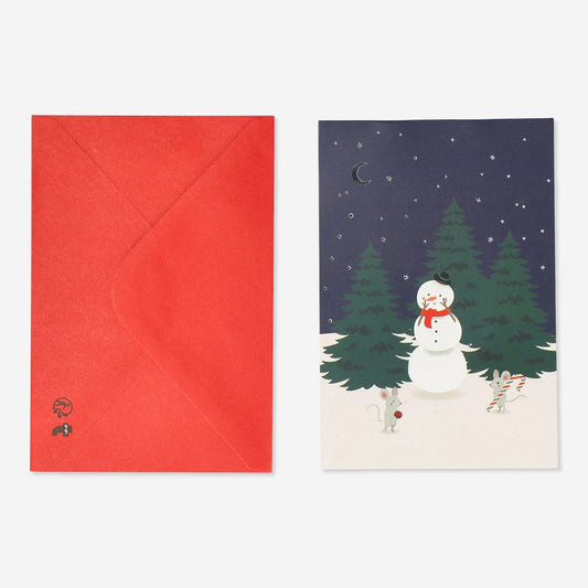 Fold-out card with envelope