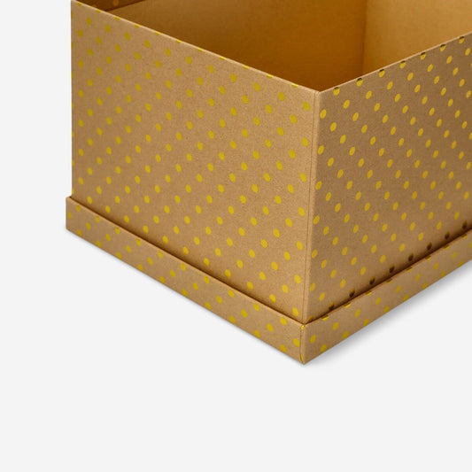 Gift box with gold foil dots - Large