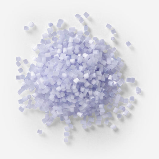 Blue glass crafting beads - 50 g
