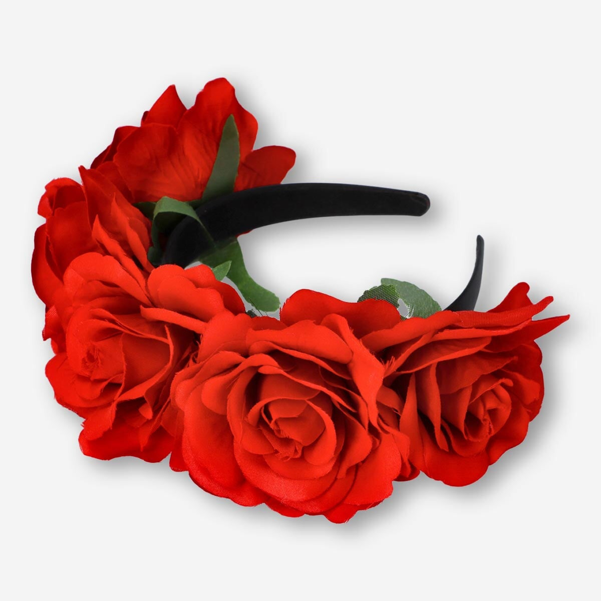 Women Latin flamenco dance Red rose Headdress fabric rose flower hair  ornaments hair clip bride head